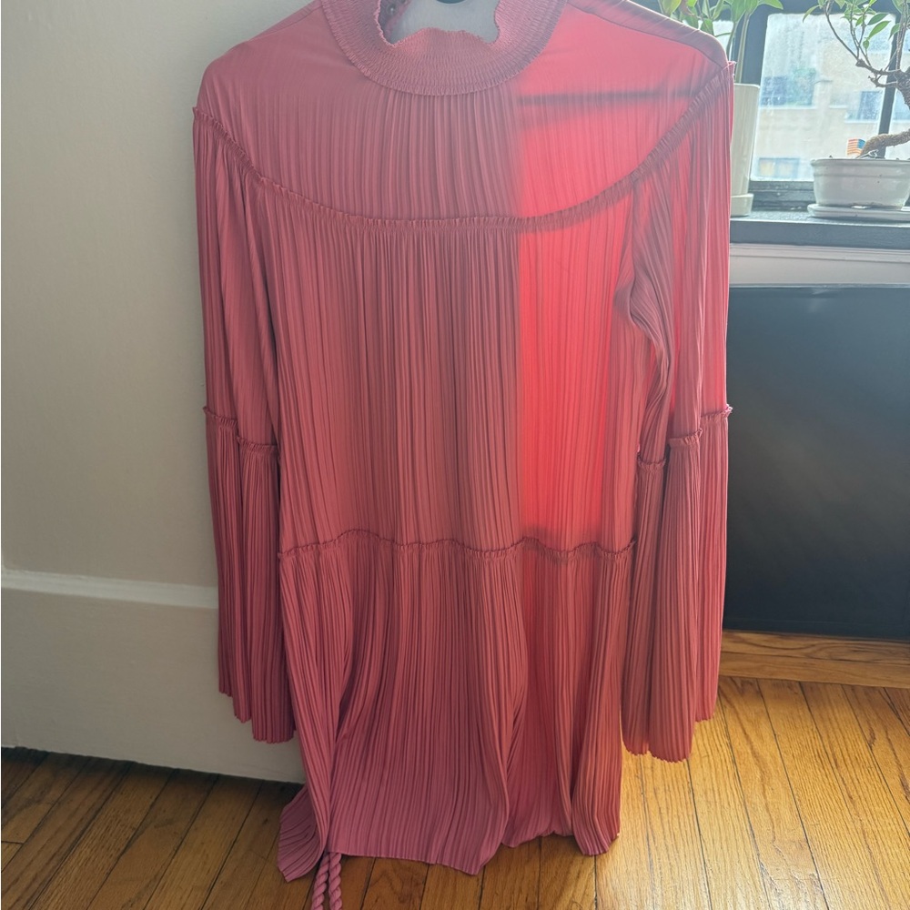 A.L.C. Vibrant Pink Smocked Dress